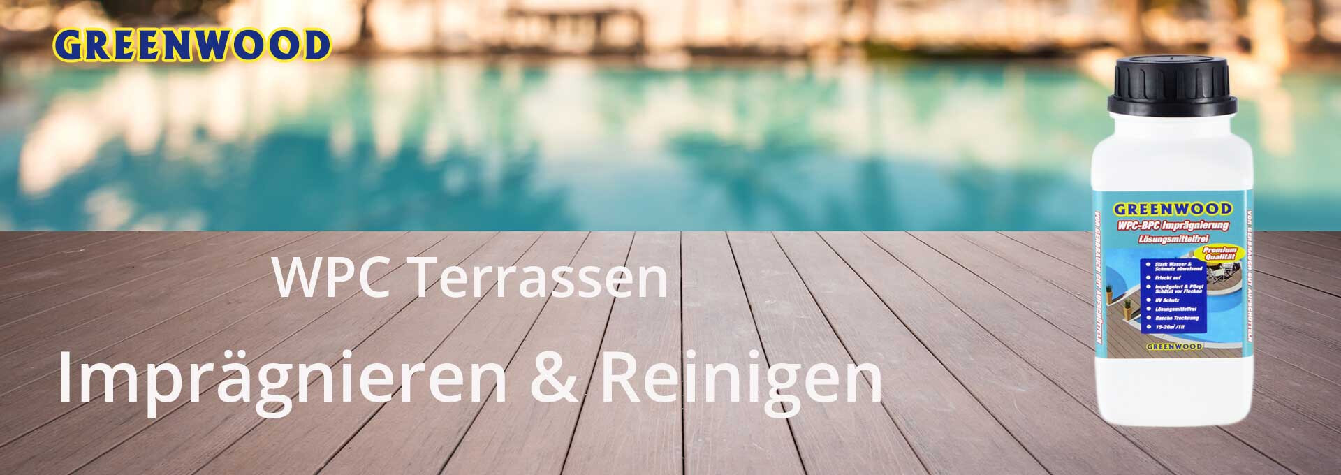 Terrassenreinigung und Imprägnierung von WPC Terrassen jetzt kaufen. 