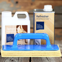 Tarkett Hartwachs-Öl Refresher 1lt Hartwachs Auffrischer 1x Tarkoclean inkl. Padhalter und 4 Schafwollpads