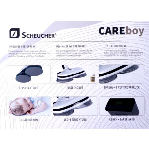 Scheucher CareBoy STARTERSet - Polier & Reinigungsmaschine mit Sprühfunktion, Akkubetrieb und LED Licht