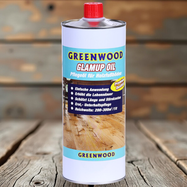 Greenwood GlamUp ÖL Pflegeöl für Parkettböden 1lt
