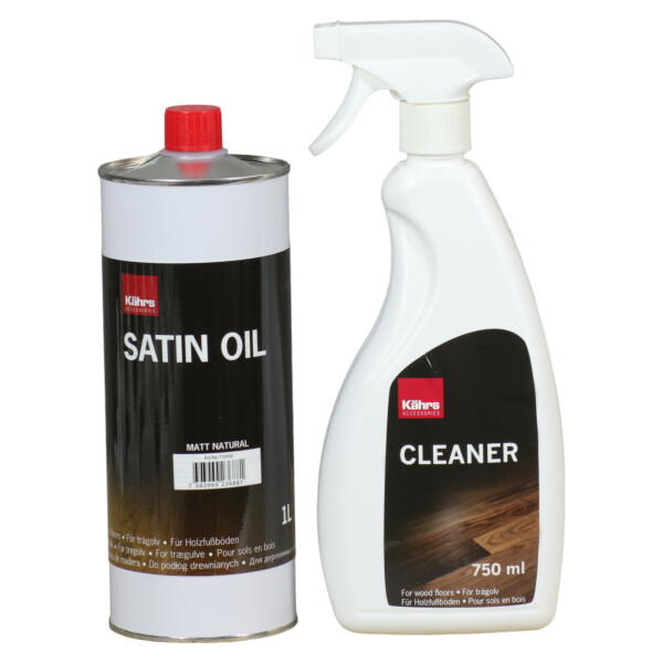 Kährs Satin Oil MATT - 1 Liter Pflegeöl und Spray Cleaner