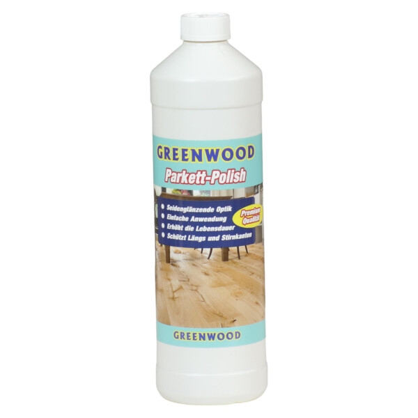 Greenwood Parkettpolish Seidenglanz 1lt - Grund-Erstschutz & Dauerpflege