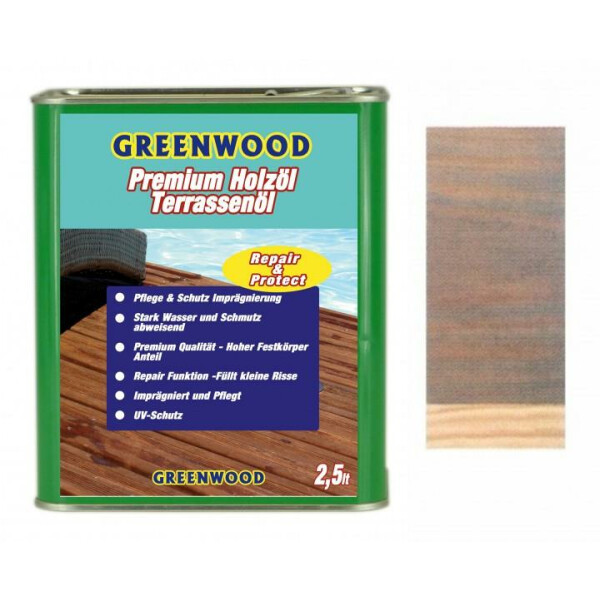 Holzöl Thermoholz Braun 2,5lt. - Repair&Protect - Greenwood - Premium Holzöl